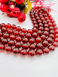 12MM Hessonite Garnet Round Beads- Top Quality Beads- Length 40 cm- AAA Quality - origin Mozambique