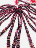 Purple Spiny Oyster Shell Roundel Beads • 6 to 12 mm Size • 40 cm length • AAA Quality • Spiny oyster with Turquoise Beads