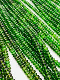 Chrome Diopside Roundel Beads 4 - 4.5mm - AAA Quality -16" Length- Chrome Diopside Beads