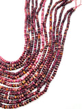 Spiny Oyster Roundel Beads • 4 mm Size • 40 cm length • AAA Quality • Natural Spiny Oyster Purple Color • Origin Mexico • Rare Available