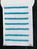 Turquoise Round Cabs - 4 mm size - Pack of 4 Pcs - AAA Quality - 100% Natural Turquoise- Turquoise Round Cabochon - Flat Back Cabs