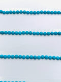 Turquoise Round Cabs - 3 mm size - Pack of 4 Pcs - AAA Quality - 100% Natural Turquoise- Turquoise Round Cabochon - Flat Back Cabs