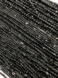 Black Spinel Faceted Cube Beads 2/3/4 mm size -AAA Quality - Length 39 Cm- Natural Black Spinel boc beads