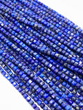 Lapis faceted Cube Beads - 2 mm size- AAA Quality- Natural Lapis Box beads - 39 cm length