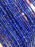 Lapis faceted Cube Beads - 2 mm size- AAA Quality- Natural Lapis Box beads - 39 cm length