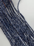 Blue Sapphire Faceted Cube Beads • 2 mm Size • Length 39 cm • AA Quality • Natural Sapphire Box Beads