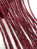 Garnet Faceted Cube Beads - 2 mm Size- Dark Color- AAA Quality- Natural Garnet Box Beads