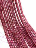 Garnet Faceted Cube Beads - 2 mm Size- Light Color- AAA Quality- Natural Garnet Box Beads