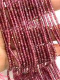 Garnet Faceted Cube Beads - 2 mm Size- Light Color- AAA Quality- Natural Garnet Box Beads