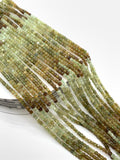Green Garnet Faceted Cube Beads - 2 mm Size - AAA Quality- Natural Grossular Garnet Box Beads