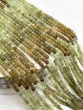 Green Garnet Faceted Cube Beads - 2 mm Size - AAA Quality- Natural Grossular Garnet Box Beads