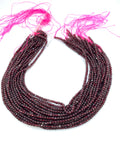 Red Garnet Faceted Cube Beads - 3 mm Size- AAA Quality- Natural Garnet Box Dice Beads
