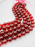 12MM Hessonite Garnet Round Beads- Top Quality Beads- Length 40 cm- AAA Quality - origin Mozambique