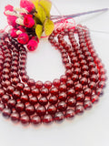12MM Hessonite Garnet Round Beads- Top Quality Beads- Length 40 cm- AAA Quality - origin Mozambique