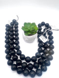 Blue Tiger Eye Round Beads- 20 mm Size- 40 cm Length AAA quality - Natural Tiger Eye Beads