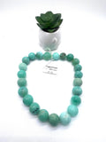 Chrysoprase Round Beads • 17-18 mm Size • Code - • AAA quality • Length 40 Cm • Natural Chrysoprase beads • Origin Australia