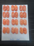 Spiny Oyster Shell Fancy Cabs • 9x17 mm Size • Pack of 2 Piece • AAA Quality • Natural Shell Cabochon • Orange Color