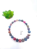 Multi Sapphire Bracelet 7.5 mm Size • Code #K5• AAA Quality • 7.5'' length • Natural Sapphire • Sapphire Round Bracelet
