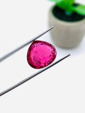 Pink Tourmaline Heart 13x12 mm Cabochon - Code D1- Origin Congo Mines - Weight 7.12 carats - Natural Tourmaline Cabs
