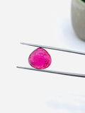 Pink Tourmaline Heart 13x12 mm Cabochon - Code D1- Origin Congo Mines - Weight 7.12 carats - Natural Tourmaline Cabs