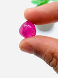 Pink Tourmaline Heart 13x13 mm Cabochon - Code D2- Origin Congo mines - Weight 8.84 carats - Natural Tourmaline Cabs