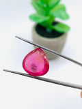 Pink Tourmaline Heart 15x15 mm Cabochon - Code D3- Origin Congo mines - Weight 11.57 carats - Natural Tourmaline Cabs
