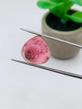 Pink Tourmaline Heart 16.5x16 mm Cabochon - Code D9- Origin Congo mines - Weight 14.15 carats - Natural Tourmaline Cabs