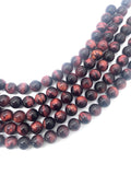14mm Red Tiger Eye Round Beads- AAA Quality- Wholesale Tiger Eye Beads- Red Tiger Eye Beads -20 cm Length