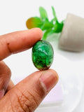 Green Tourmaline Oval 15X20 mm Cabochon - Code D21 - Origin Congo mines - Weight 28.11 carats - Natural Tourmaline Cabs