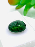 Green Tourmaline Oval 14X17.5 mm Cabochon - Code D22 - Origin Congo mines - Weight 17.85 carats - Natural Tourmaline Cabs