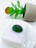 Green Tourmaline Oval 15.5X20.5 mm Cabochon - Code D24 - Origin Congo mines - Weight 26.40 carats - Natural Tourmaline Cabs