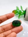 Green Tourmaline Oval 15.5X20.5 mm Cabochon - Code D24 - Origin Congo mines - Weight 26.40 carats - Natural Tourmaline Cabs