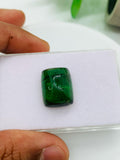 Green Tourmaline Rectangle 17x13 mm Cabochon - Code D26 - Origin Congo mines - Weight 20.65 carats - Natural Tourmaline Cabs