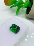Green Tourmaline Rectangle 14x12 mm Cabochon - Code D27 - Origin Congo mines - Weight 14.81 carats - Natural Tourmaline Cabs