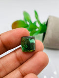 Green Tourmaline Rectangle 14x12 mm Cabochon - Code D27 - Origin Congo mines - Weight 14.81 carats - Natural Tourmaline Cabs