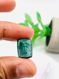 Green Tourmaline Rectangle 15x11 mm Cabochon - Code D28 - Origin Congo mines - Weight 11.82 carats - Natural Tourmaline Cabs