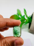 Green Tourmaline Rectangle 15.8x12 mm Cabochon - Code D29 - Origin Congo mines - Weight 14.12 carats - Natural Tourmaline Cabs