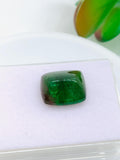 Green Tourmaline Rectangle 17x14 mm Cabochon - Code D31 - Origin Congo mines - Weight 18.97 carats - Natural Tourmaline Cabs