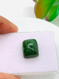 Green Tourmaline Rectangle 14x12 mm Cabochon - Code D32 - Origin Congo mines - Weight 15.85 carats - Natural Tourmaline Cabs