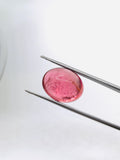 Pink Tourmaline Oval 14x11 mm Cabochon - Code D38 - Origin Congo mines - Weight 9.96 carats - Natural Tourmaline Cabs