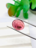 Pink Tourmaline Oval 14x11 mm Cabochon - Code D38 - Origin Congo mines - Weight 9.96 carats - Natural Tourmaline Cabs