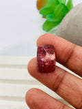 Pink Tourmaline Rectangle 18x12 mm Cabochon - Code D39 - Origin Congo mines - Weight 13.90 carats - Natural Tourmaline Cabs