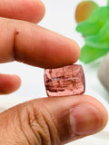 Pink Tourmaline Rectangle 15x12 mm Cabochon - Code D42- Origin Congo mines - Weight 8.52 carats - Natural Tourmaline Cabs