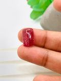 Pink Tourmaline Rectangle 13x10 mm Cabochon - Code D43 - Origin Congo mines - Weight 8.86 carats - Natural Tourmaline Cabs