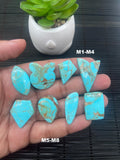 Turquoise Cabochon • Code M1- M8 • AAA Quality • Natural Turquoise Cabs • Turquoise Loose Stone