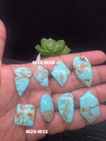 Turquoise Cabochon • Code M25- M32 • AAA Quality • Natural Turquoise Cabs • Turquoise Loose Stone