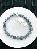 Blue Rutile Bracelet • 7.50 mm Size • Code #K2 • AAAA Quality • Natural Rutilated Quartz • Rutile Round Bracelet
