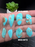 Turquoise Cabochon • Code M65- M72 • AAA Quality • Natural Turquoise Cabs • Turquoise Loose Stone