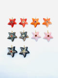 20x20 mm Natural Shell Starfish Charm Carving Sealife - 925 Silver and gold plating- Shell Pendant- Silver pendant with inlay gemstone
