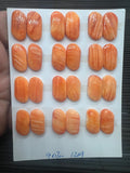 Spiny Oyster Shell Fancy Cabs • 9x17 mm Size • Pack of 2 Piece • AAA Quality • Natural Shell Cabochon • Orange Color